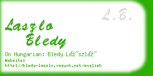 laszlo bledy business card